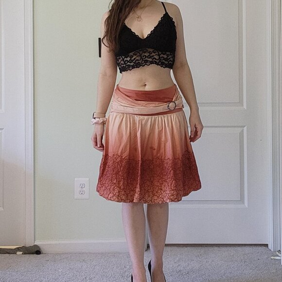 Ombre Peach and Cream Small Anthropologie Celui skirt - Picture 6 of 6